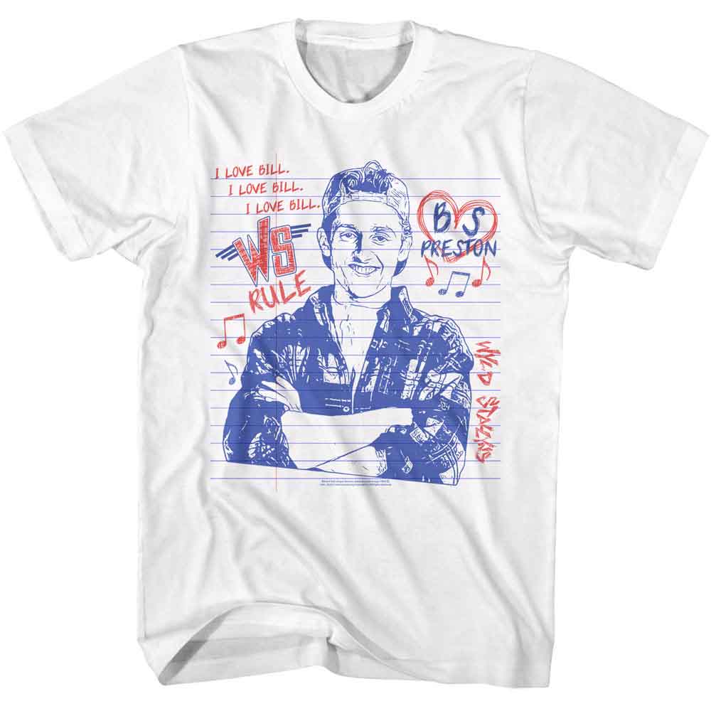 Bill and Ted - BILL AND TED BILL NOTEBOOK DOODLE Adult Shirt