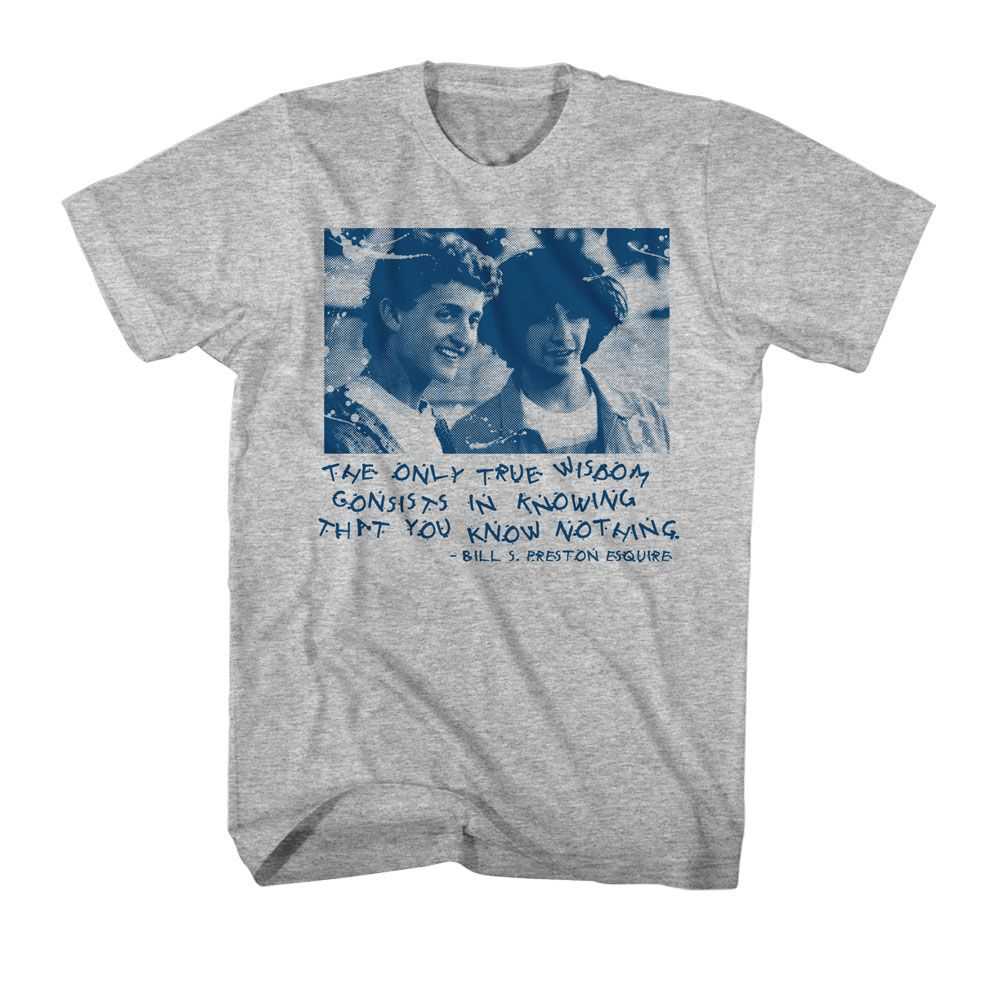 Bill and Ted - KNOWING NOTHING HALFTONE Adult Shirt