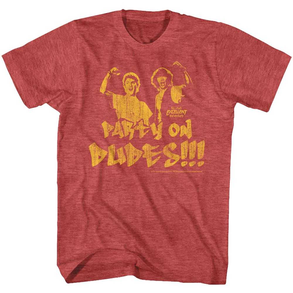 Bill and Ted - PARTY ON FADE Adult Shirt