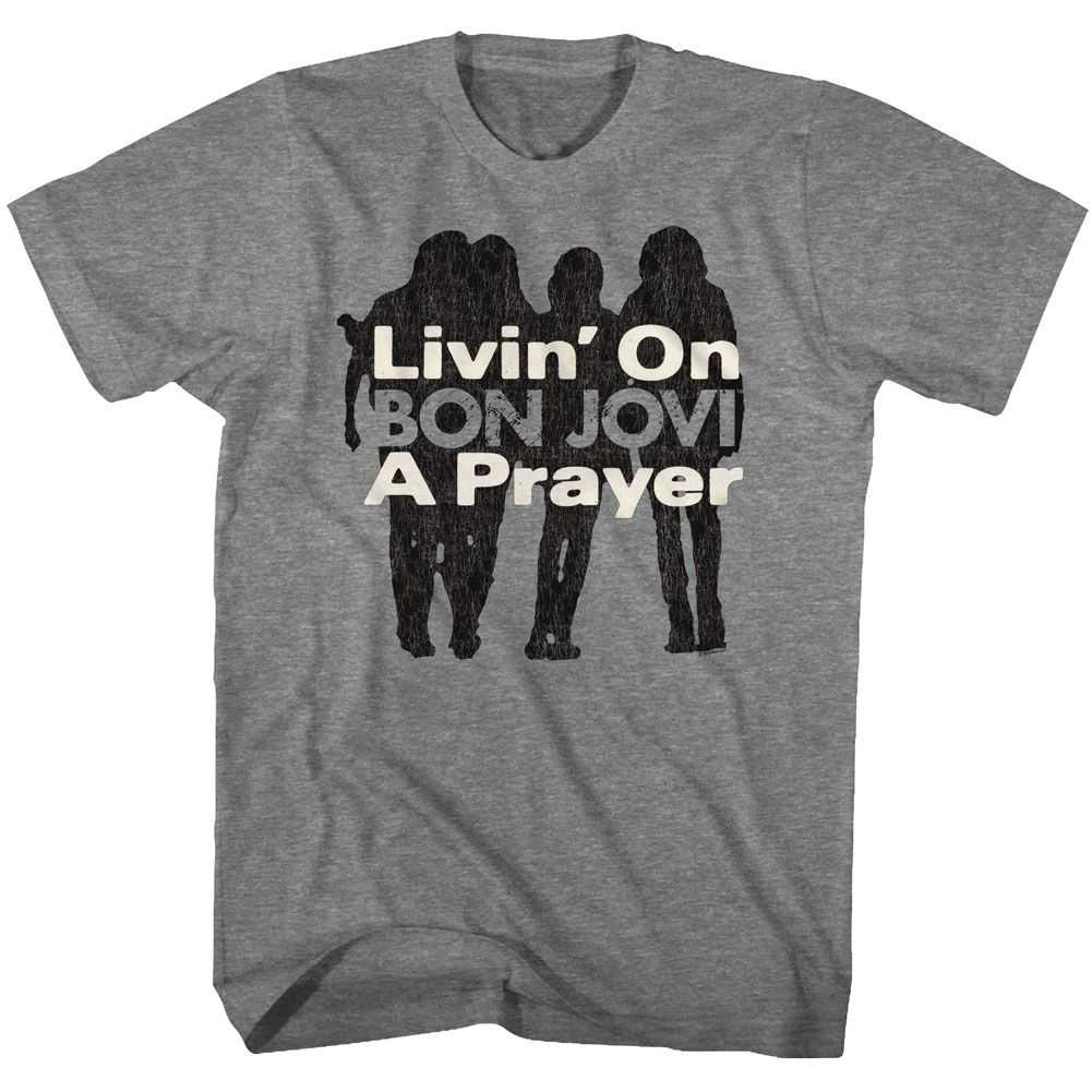 Bon Jovi - LIVIN ON A PRAYER Adult Shirt