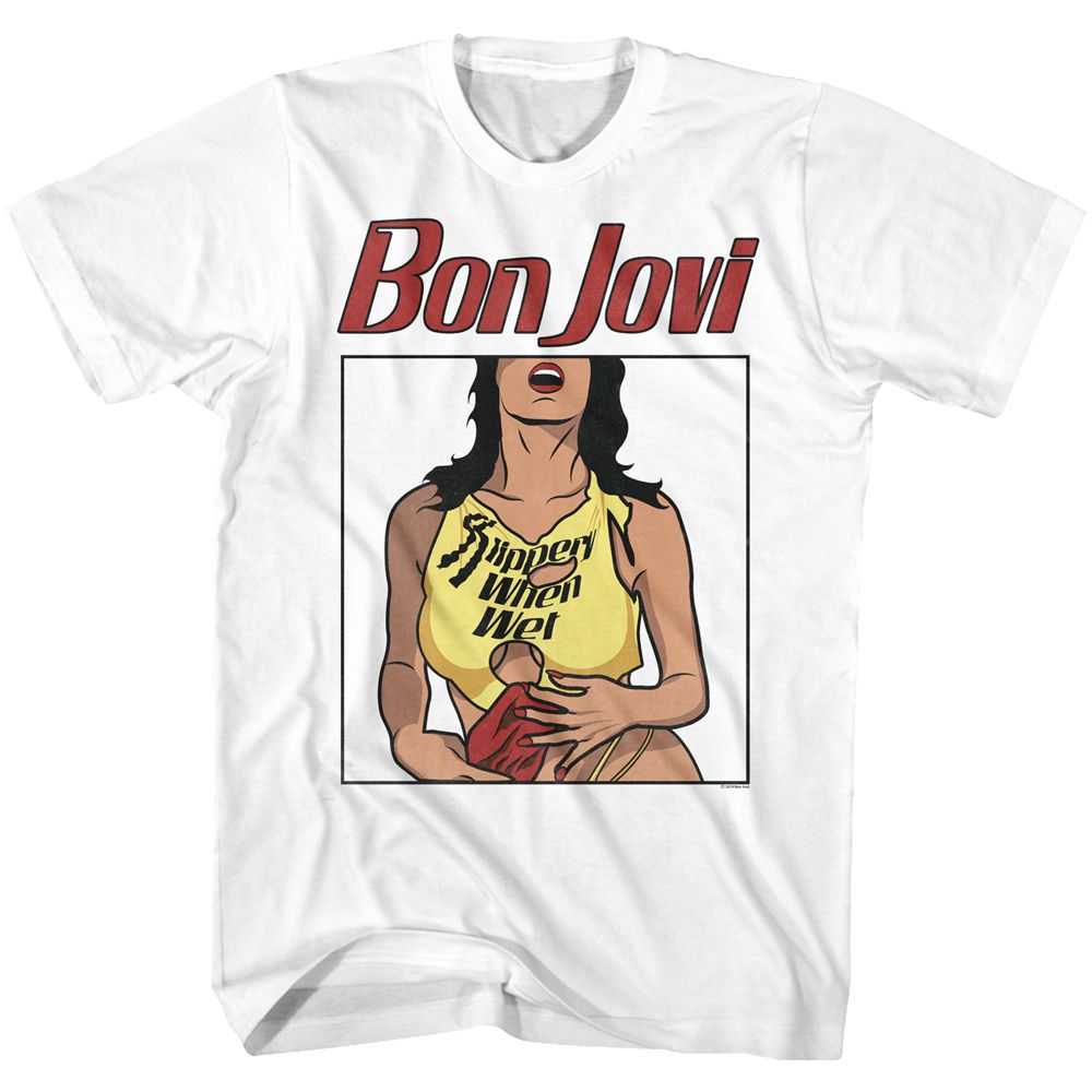 Bon Jovi - SLIPPERY WHEN WET Adult Shirt