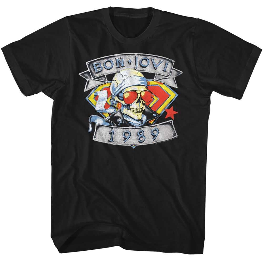 Bon Jovi - BON JOVI 1989 SKULL MAN Adult Shirt