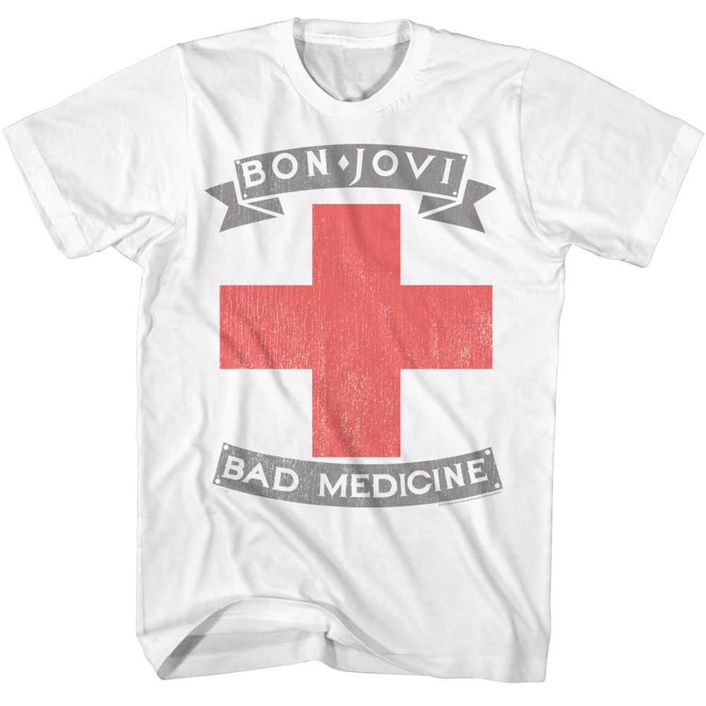 Bon Jovi - BON JOVI BAD MEDICINE CROSS Adult Shirt