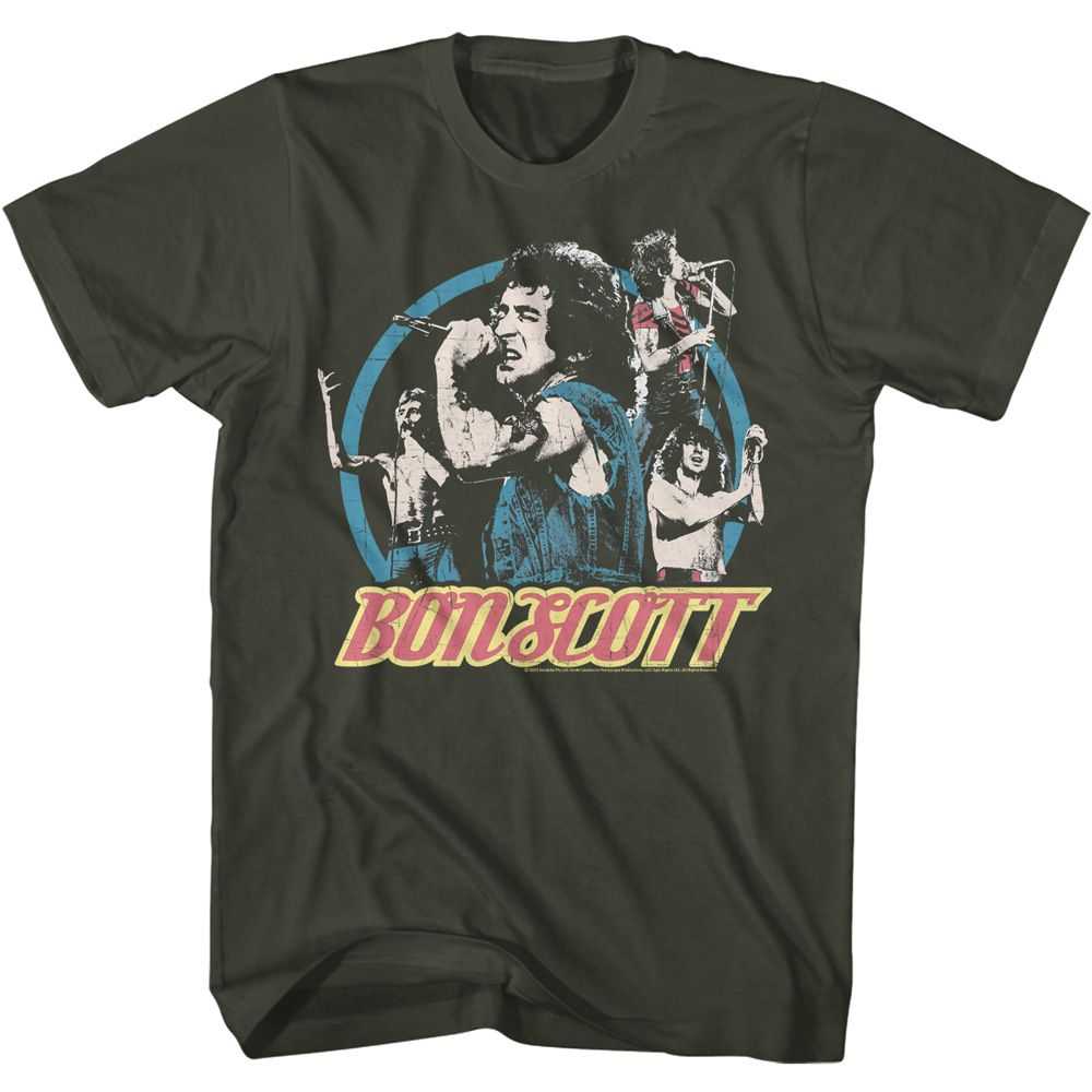 Bon Scott - BON SCOTT MULTI IMAGE CIRCLE Adult Shirt