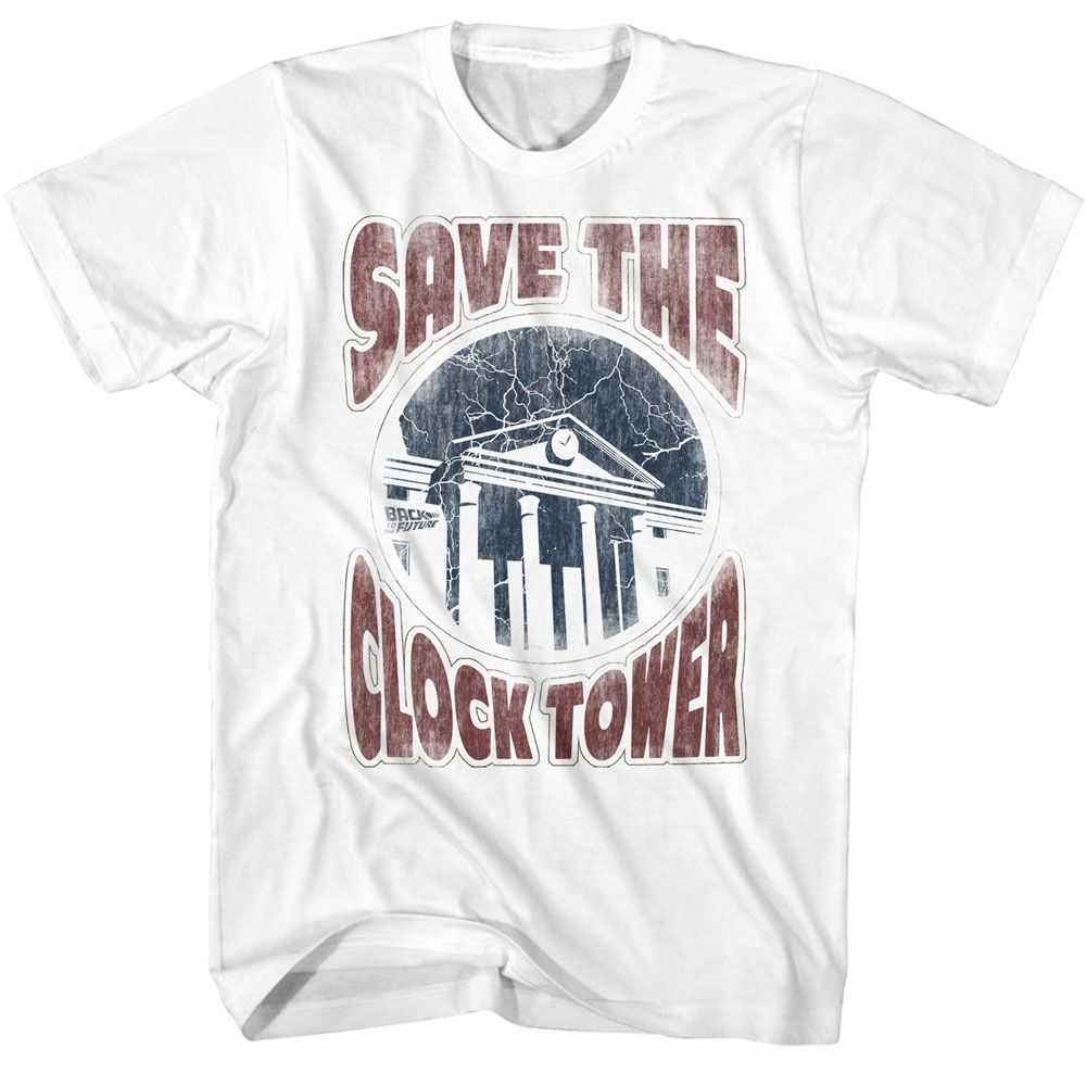 Back to the Future - BACK TO THE FUTURE SAVES THE DAY Adult Shirt