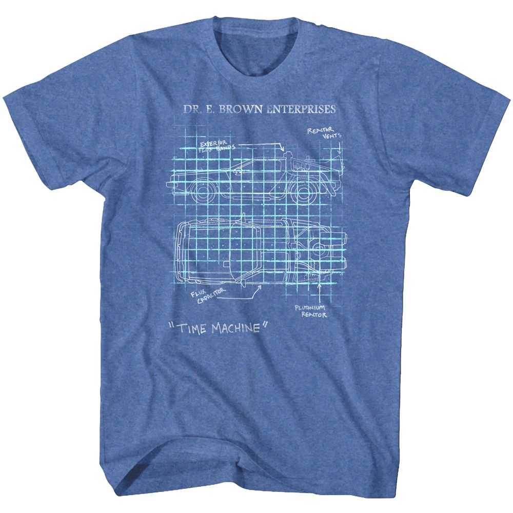 Back to the Future - CAR SCHEMATIC Adult Shirt