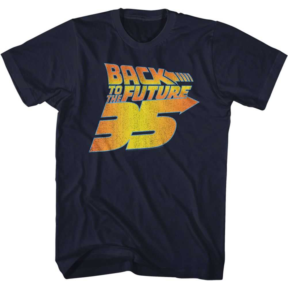 Back to the Future - BTTF 35TH DISTRESSED Adult Shirt