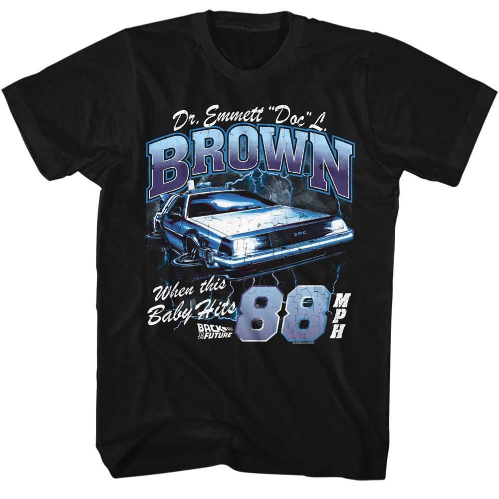 Back to the Future - BACK TO THE FUTURE DOC BROWN LIGHTNING Adult Shirt