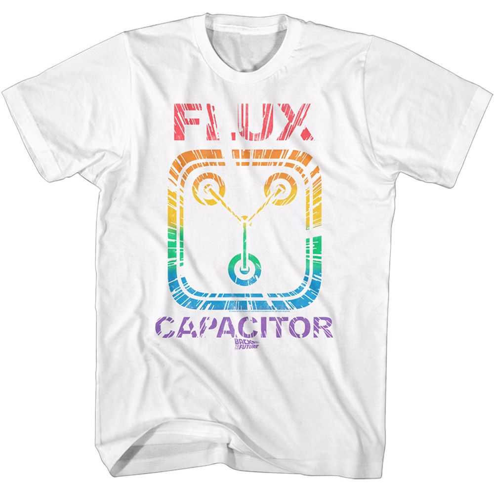 Back to the Future - BACK TO THE FUTURE RAINBOW FLUX Adult Shirt
