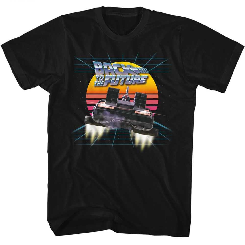 Back to the Future - BTTF INTO THE RETRO SUNSET Adult Shirt
