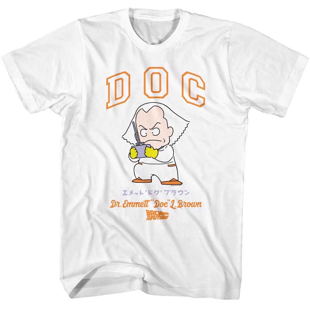 Back to the Future - BTTF DOC CARTOON CHARACTER Adult Shirt
