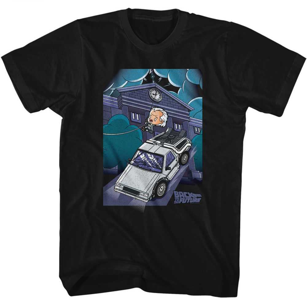 Back to the Future - BTTF CUTE CARTOON DOC AND CLOCK TOWER Adult Shirt