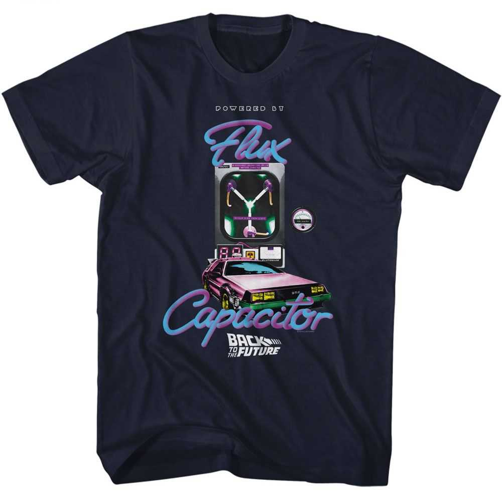 Back to the Future - BTTF POWERED BY FLUX CAPACITOR Adult Shirt