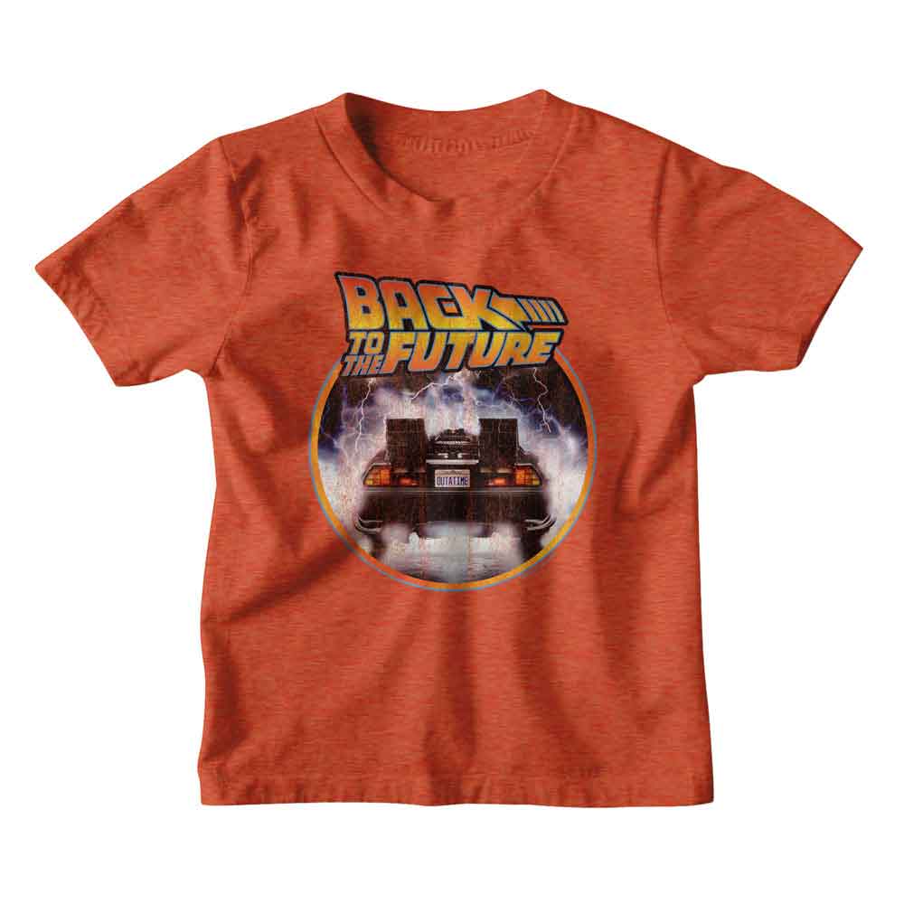 Back to the Future - BTTF LOGO CAR CIRCLE Youth Shirt