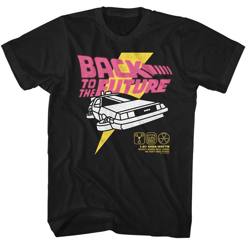 Back to the Future - BTTF BRIGHT GRAPHIC Adult Shirt