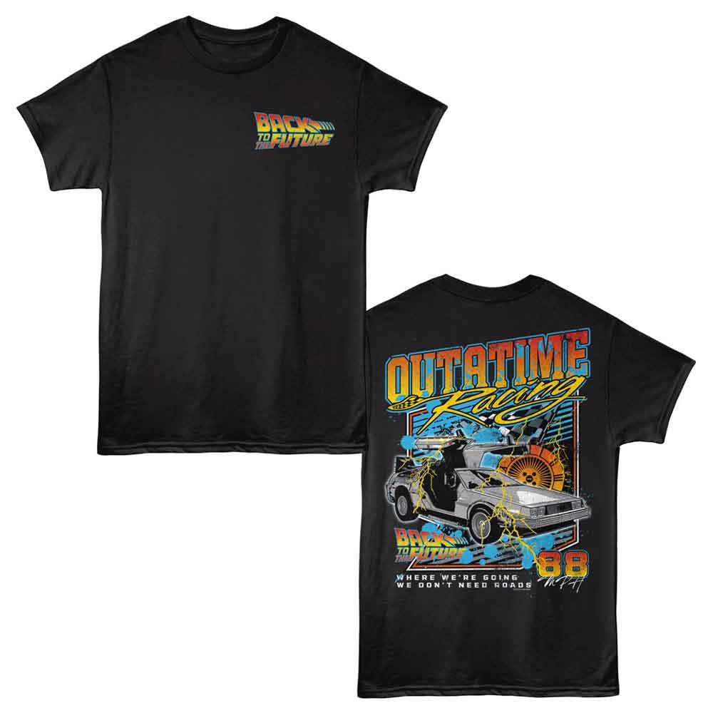 Back to the Future - BTTF OUTATIME RACING F B Adult Shirt