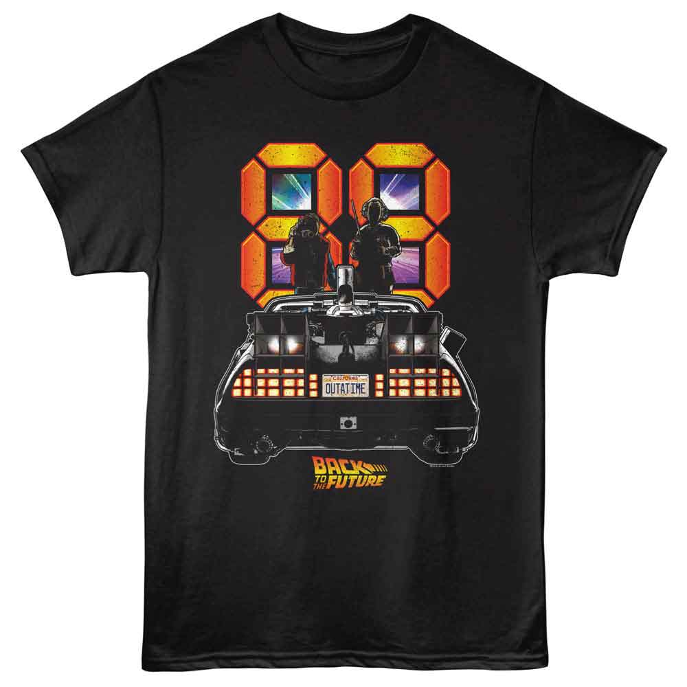 Back to the Future - BTTF 88 BACK OF THE CAR Adult Shirt