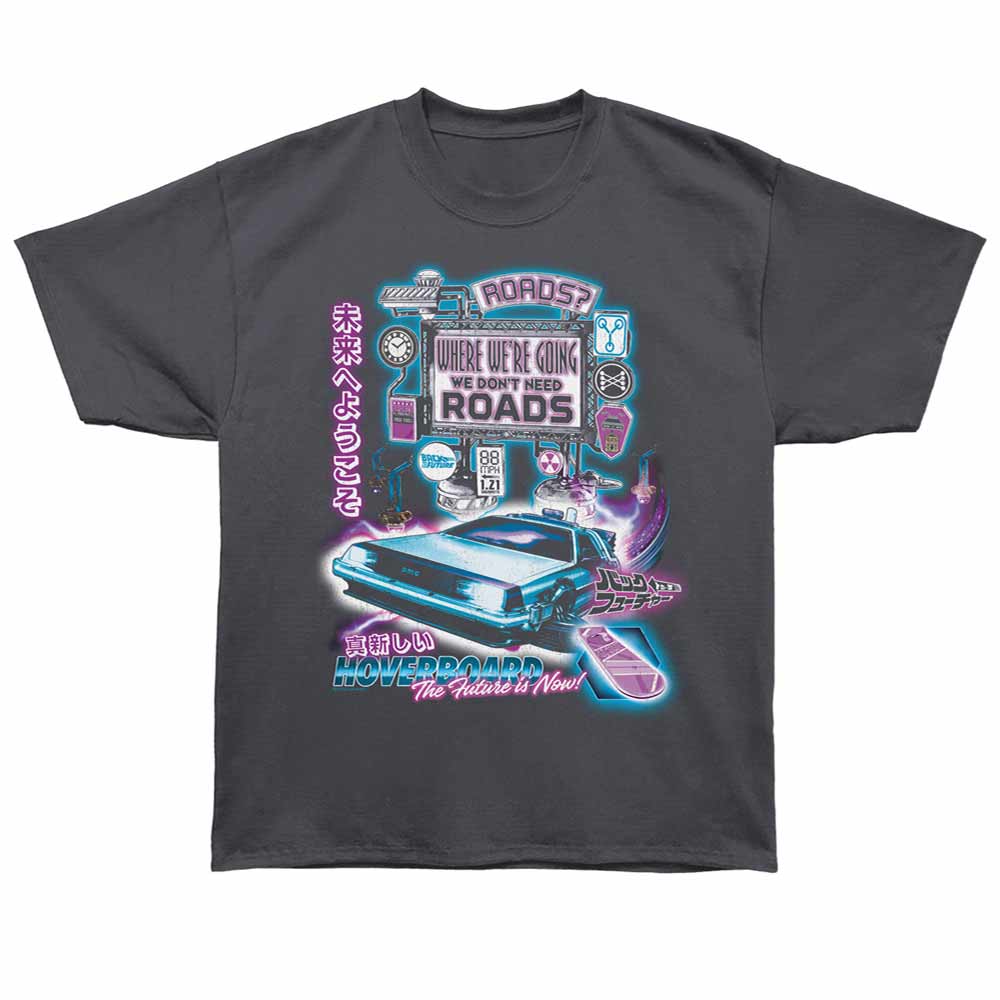 Back to the Future - BTTF FUTURISTIC SIGN Adult Shirt