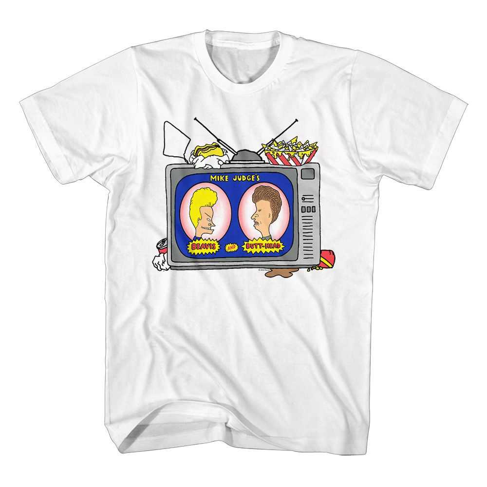 Beavis and Butthead - BEAVIS AND BUTTHEAD JUNK FOOD Adult Shirt