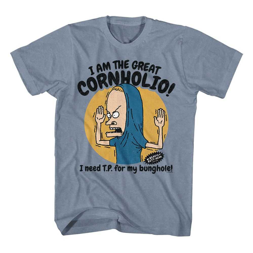 Beavis and Butthead - BEAVIS AND BUTTHEAD THE GREAT CORNHOLIO Adult Shirt