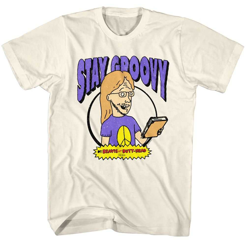 Beavis and Butthead - BEAVIS AND BUTTHEAD STAY GROOVY Adult Shirt