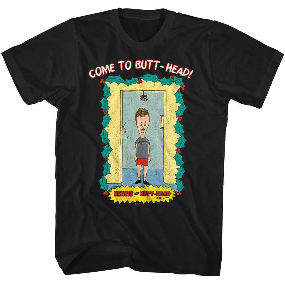 Beavis and Butthead - BEAVIS AND BUTTHEAD UNDER MISTLETOE Adult Shirt