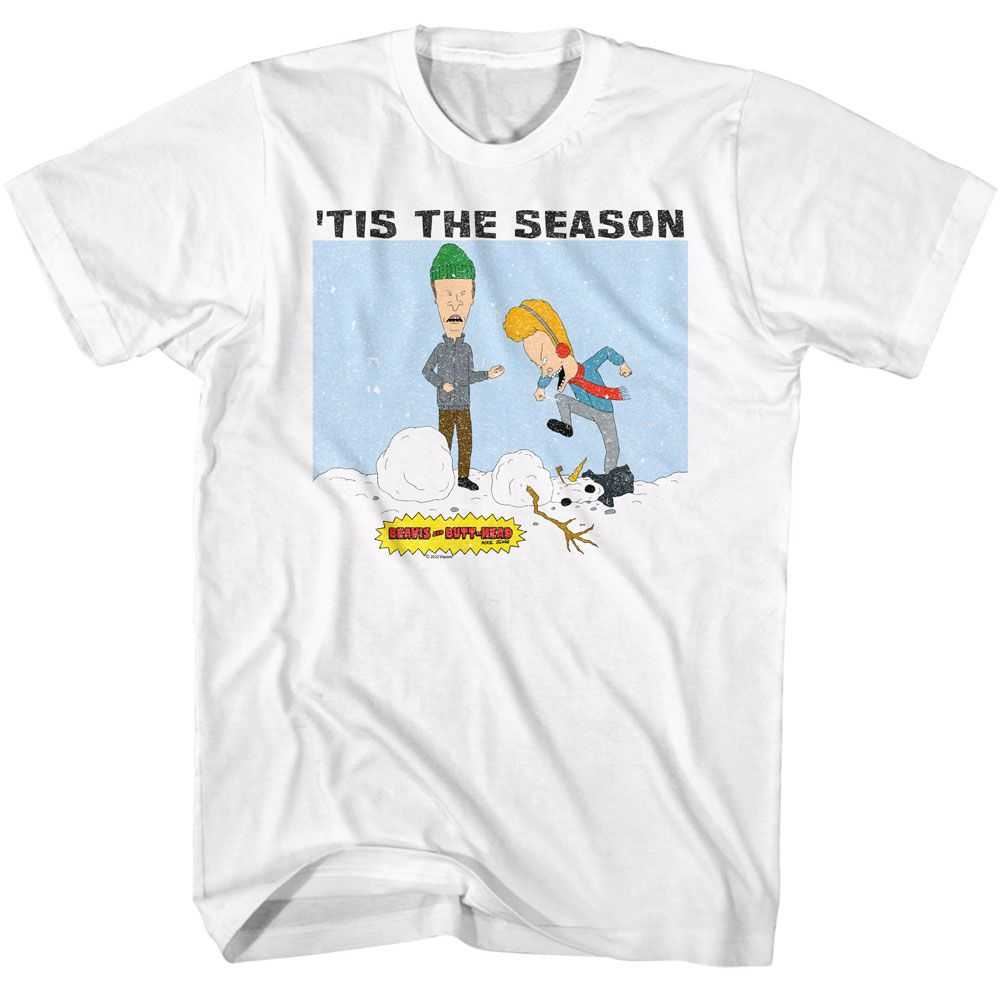 Beavis and Butthead - BEAVIS AND BUTTHEAD TIS THE SEASON Adult Shirt