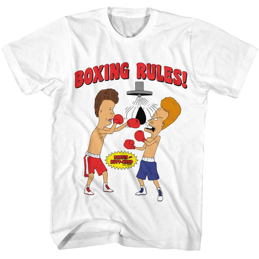 Beavis and Butthead - BEAVIS AND BUTTHEAD BOXING RULES Adult Shirt