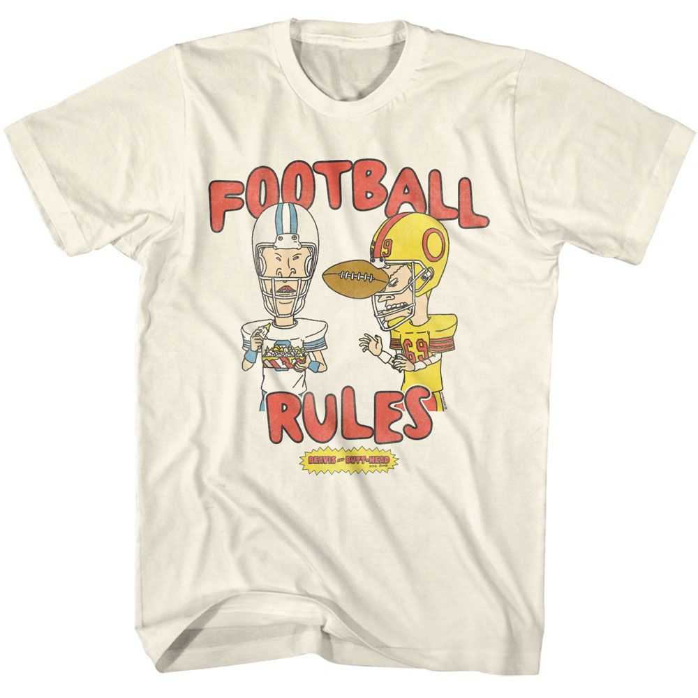 Beavis and Butthead - BEAVIS AND BUTTHEAD FOOTBALL RULES Adult Shirt