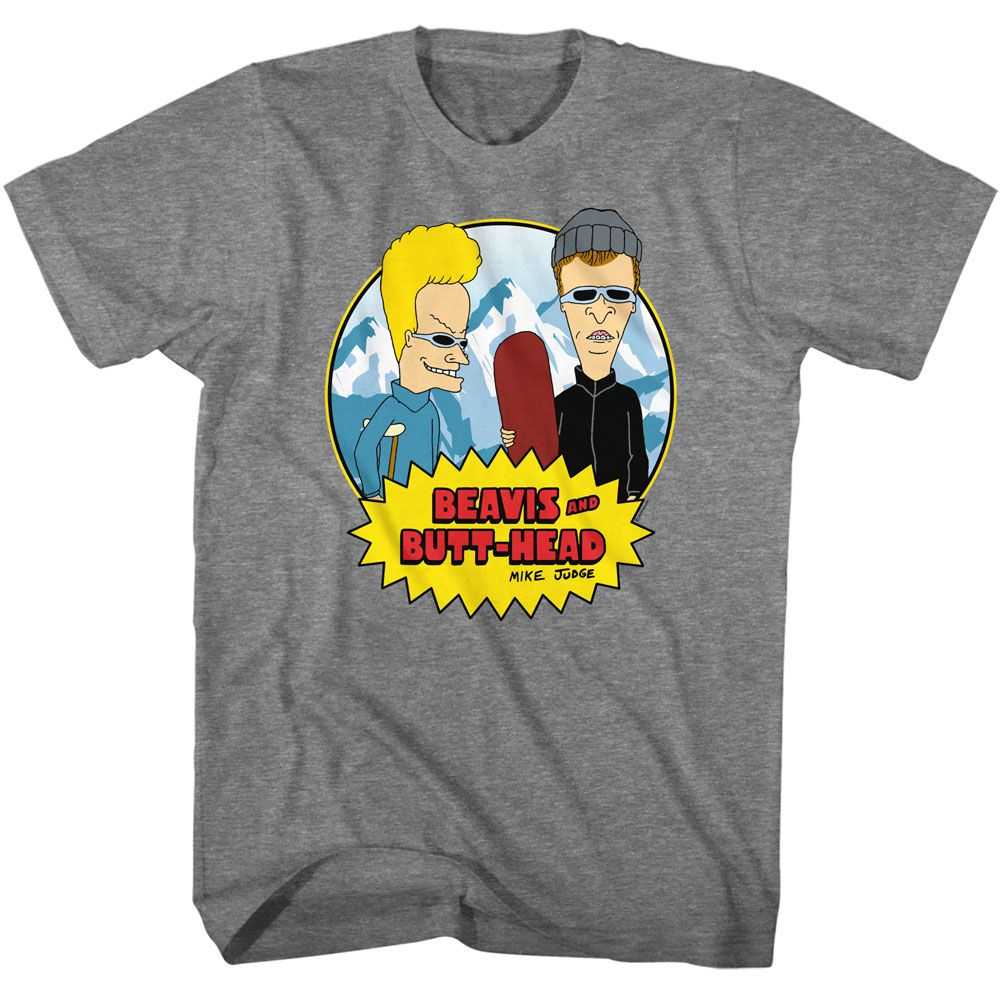 Beavis and Butthead - BEAVIS AND BUTTHEAD SNOWBOARDS Adult Shirt