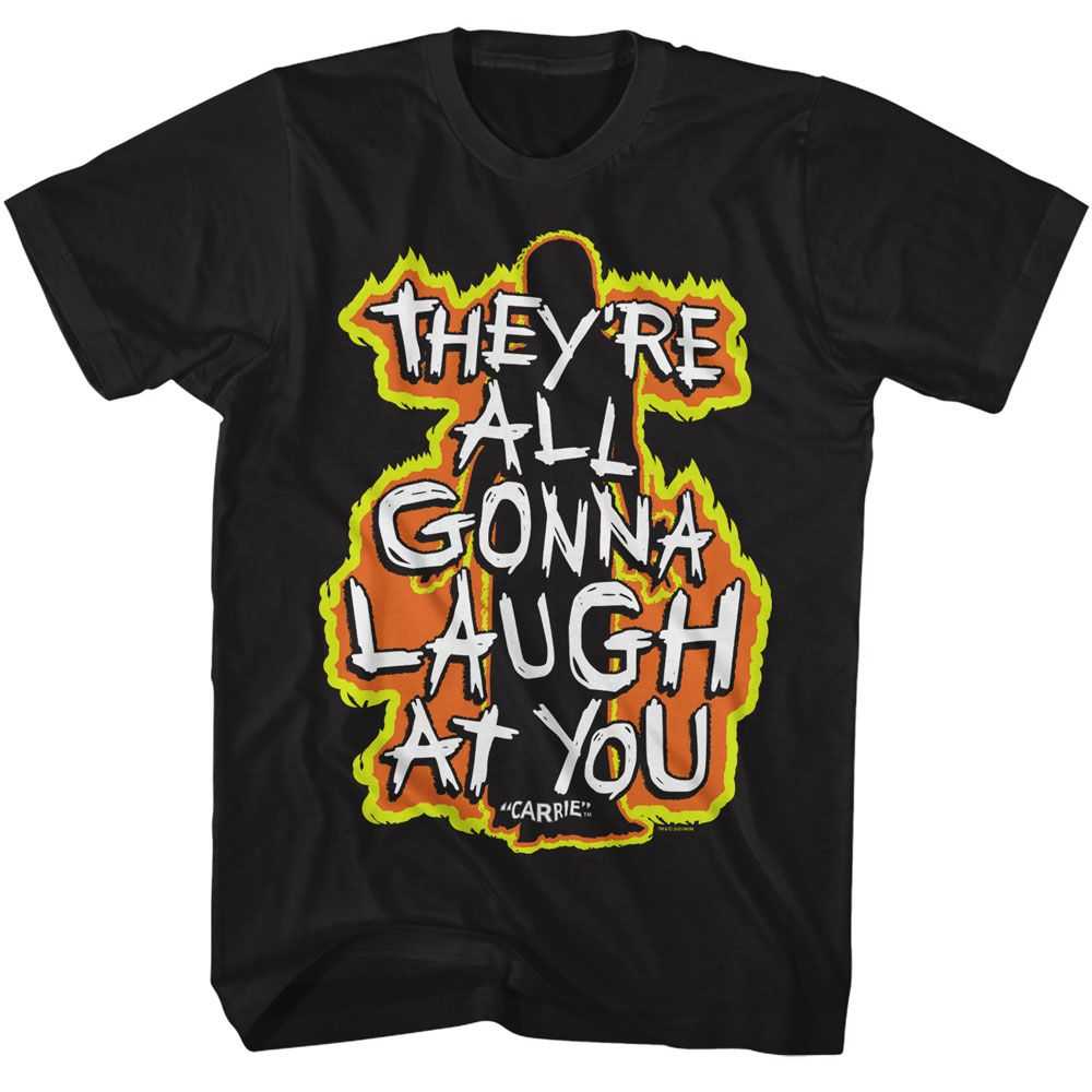 Carrie - CARRIE FIERY LAUGH AT YOU Adult Shirt