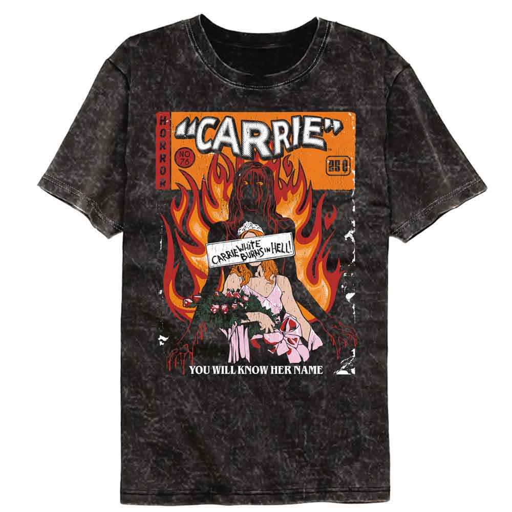Carrie - CARRIE FLAMING COVER Adult Shirt