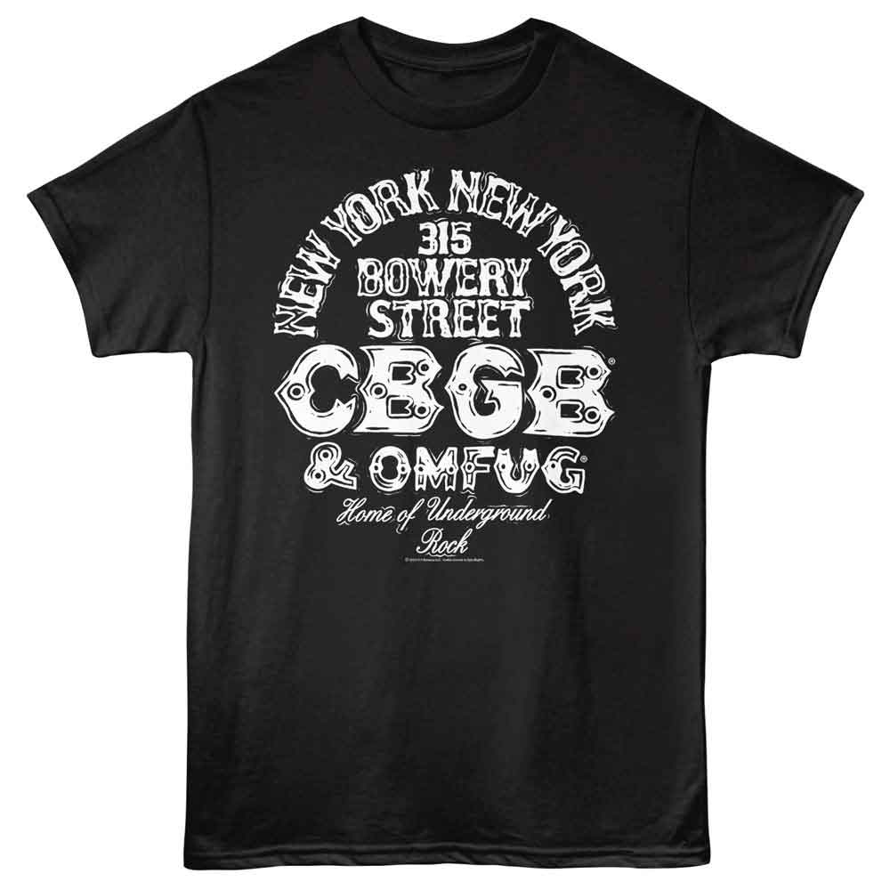 CBGB - CBGB LOGO AND ADDRESS Adult Shirt
