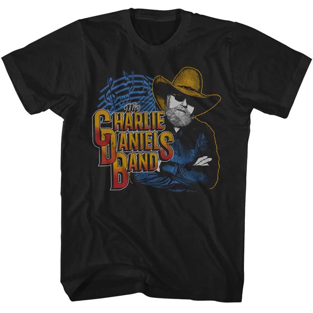 Charlie Daniels Band - CDB CHARLIE MUSIC NOTES Adult Shirt