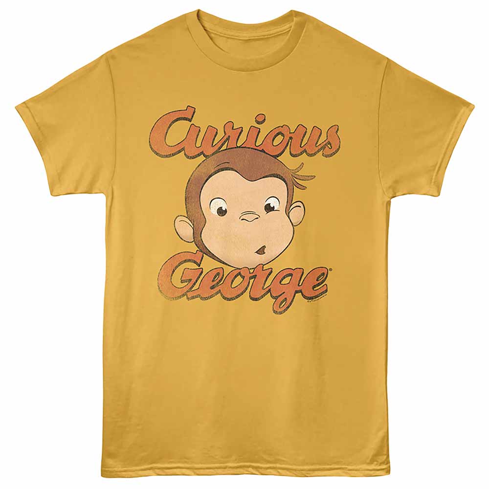 Curious George - CURIOUS GEORGE FACE AND LOGO Adult Shirt