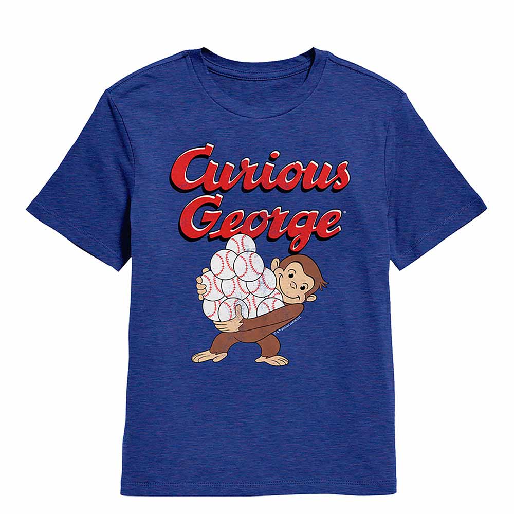 Curious George - CURIOUS GEORGE WITH BASEBALLS Youth Shirt