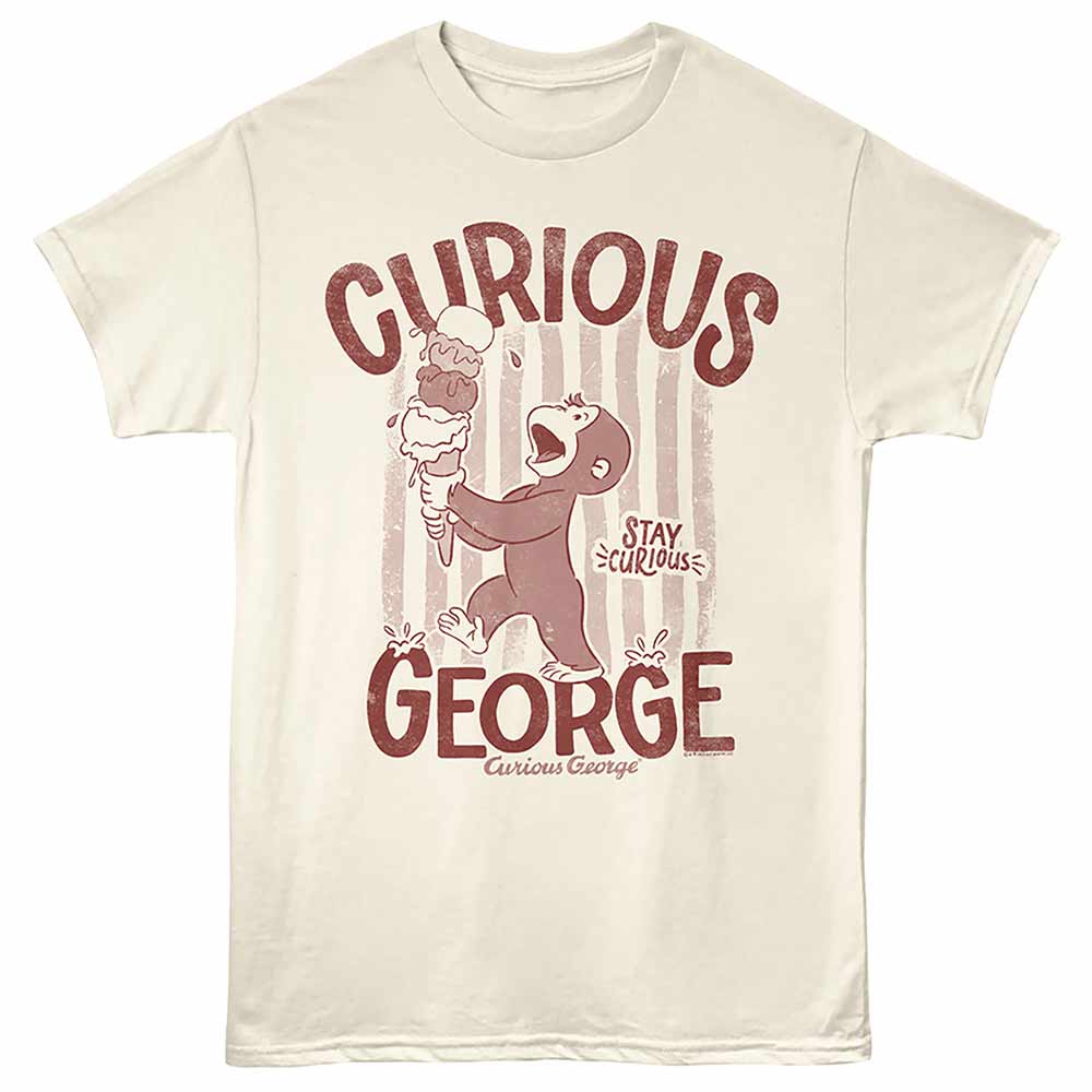 Curious George - CURIOUS GEORGE ICE CREAM Adult Shirt