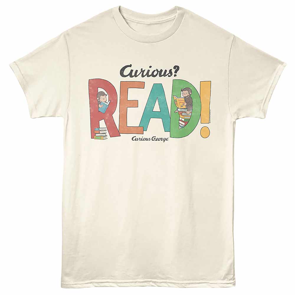 Curious George - CURIOUS GEORGE READS Adult Shirt