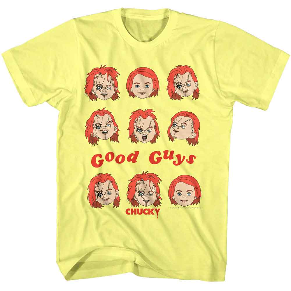 Chucky - CHUCKY GOOD GUYS FACES Adult Shirt