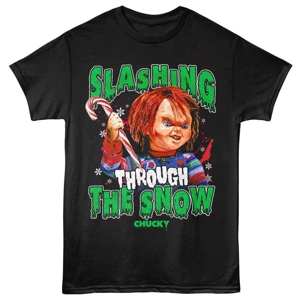 Chucky - CHUCKY SLASHING THROUGH THE SNOW Adult Shirt
