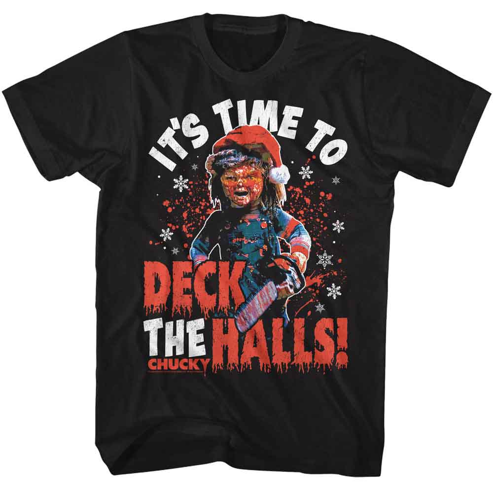 Chucky - CHUCKY DECK THE HALLS Adult Shirt