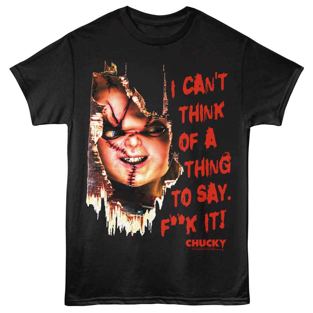 Chucky - CHUCKY CANT THINK OF A THING Adult Shirt