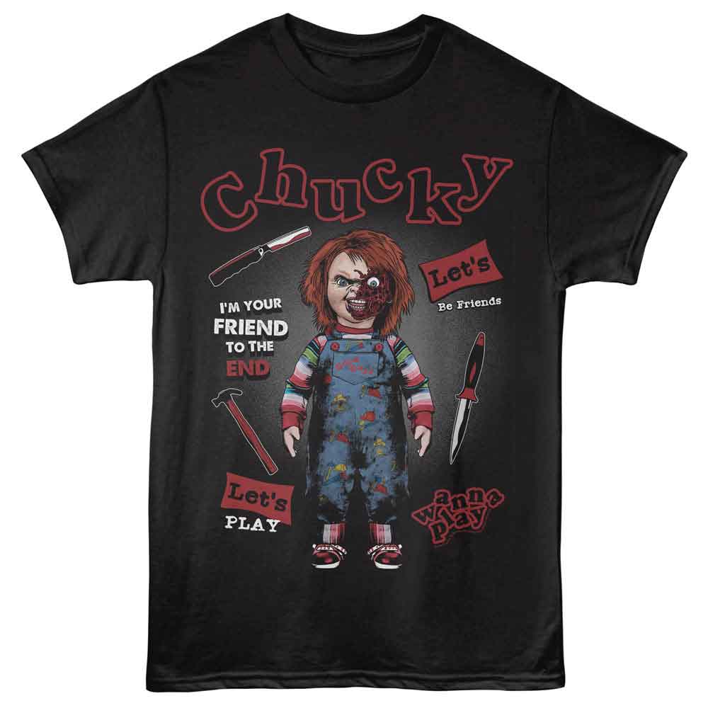 Chucky - CHUCKY LETS BE FRIENDS Adult Shirt