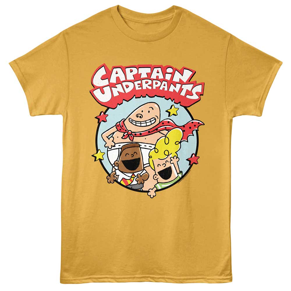 Captain Underpants - CAPTAIN UNDERPANTS CIRCLE STARS Adult Shirt