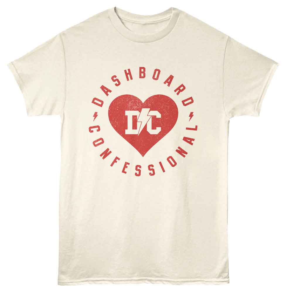 Dashboard Confessional - DASHBOARD CONFESSIONAL LIGHTNING BOLT HEART Adult Shirt