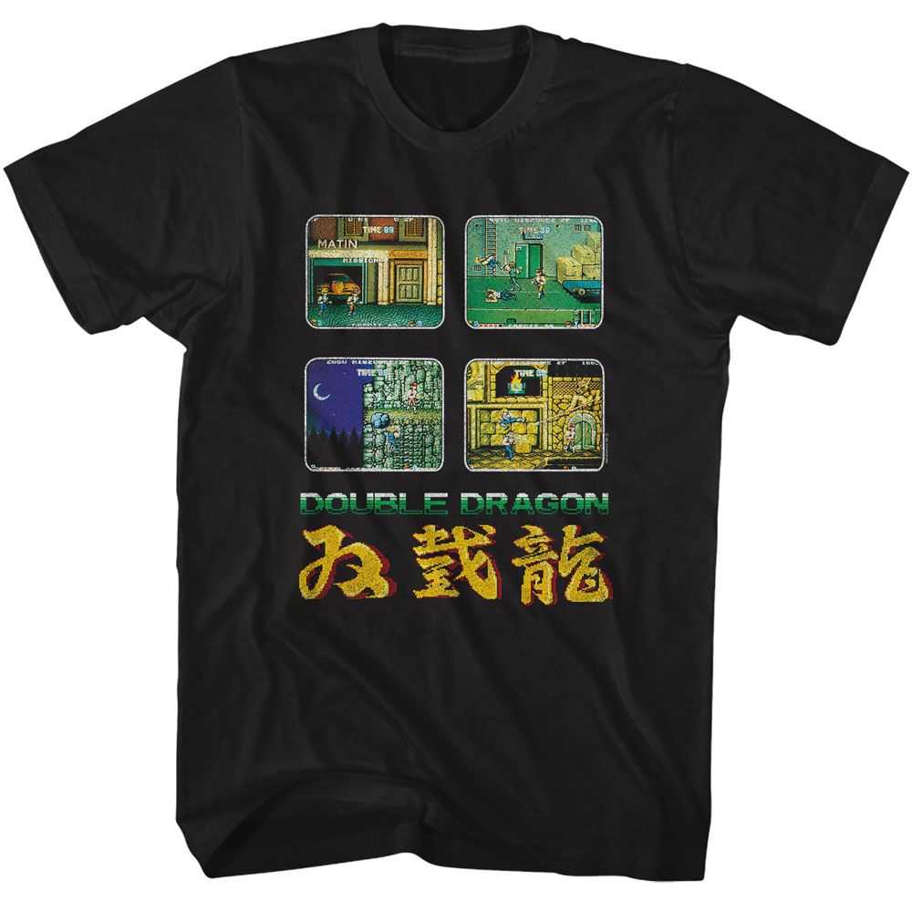Double Dragon - DOUBLE DRAGON GAME SCREENS Adult Shirt