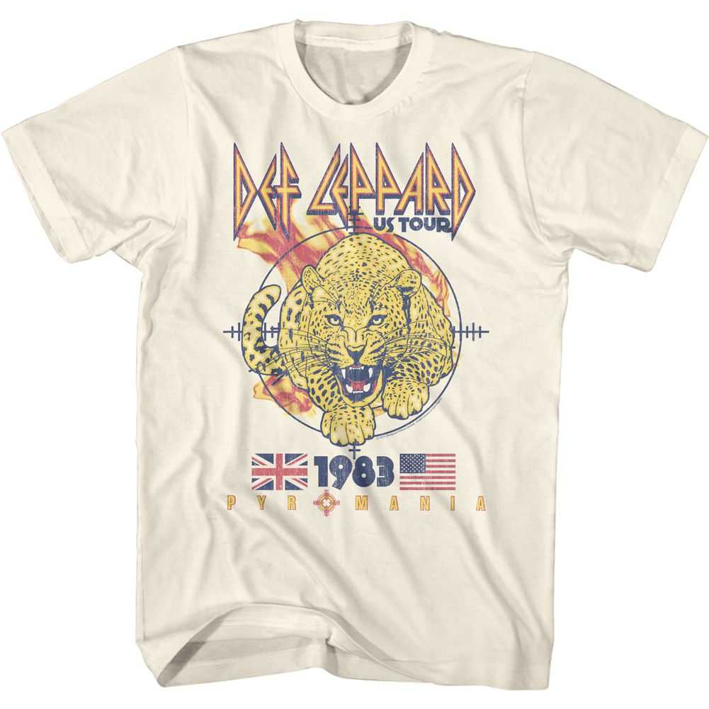 Def Leppard - PYROMANIA LEOPARD Adult Shirt