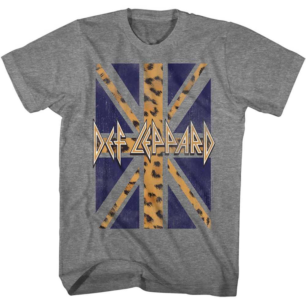 Def Leppard - DEF LEPPARD LEOPARD FLAG Adult Shirt