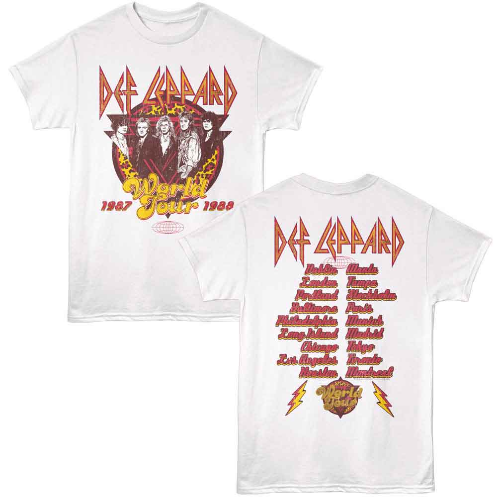 Def Leppard - DEF LEPPARD 1987 88 WORLD TOUR F B Adult Shirt