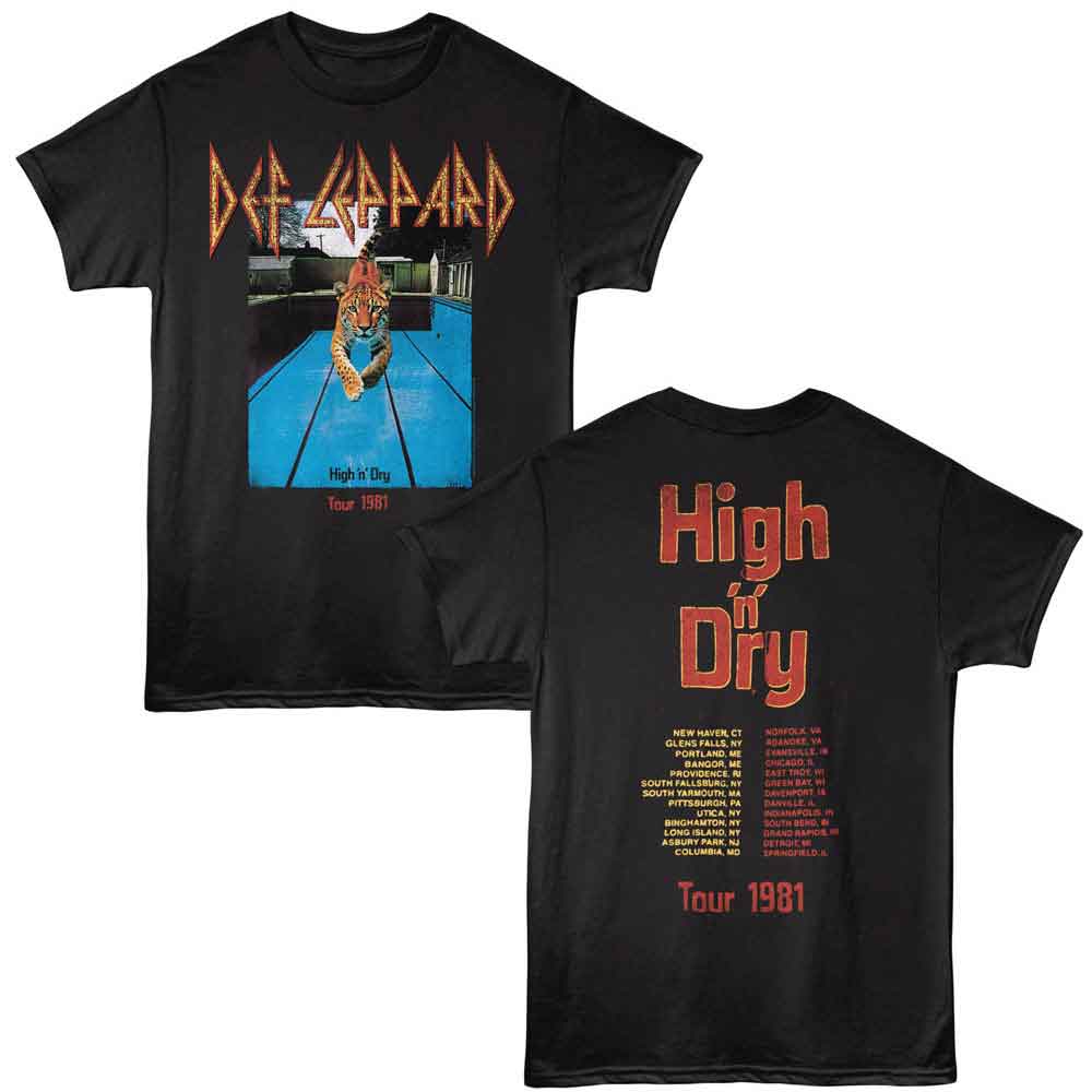 Def Leppard - DEF LEPPARD HIGH N DRY 81 Adult Shirt